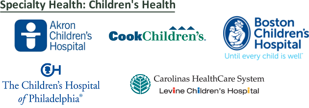 Select Health Literacy Innovations (HLI) clients by market: managed care, health insurance, specialty care, cancer care, children care, hospital systems, hospitals, community health care, public health